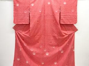 未使用品　立涌に雪輪模様小紋着物